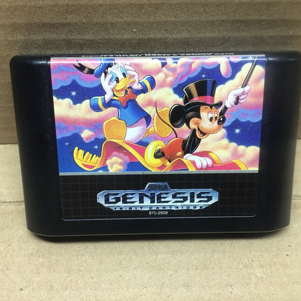 World of Illusion Starring Mickey Mouse Donald Duck Sega Genesis 1992 Authentic